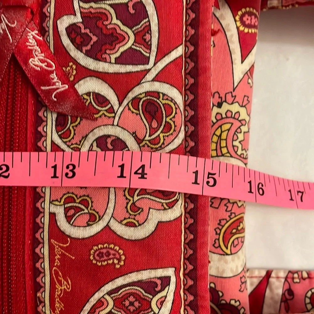 Vera Bradley Rosy Posies Laptop Tote Pink